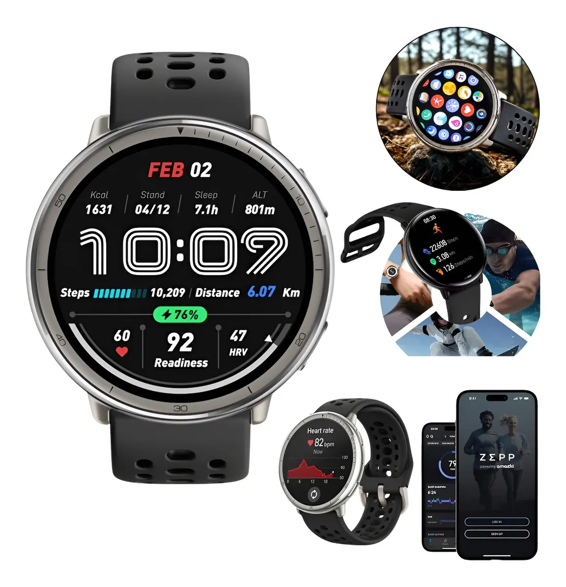 Relógio Amazfit Active 2 Amoled com 160 Modos Esportivos