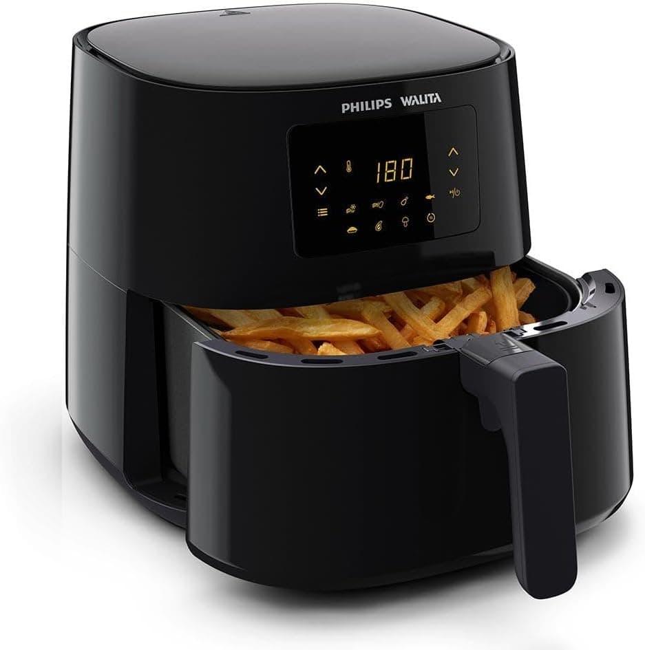 Philips Walita Preta Fritadeira Airfryer Essential XL Digital, 6.2L